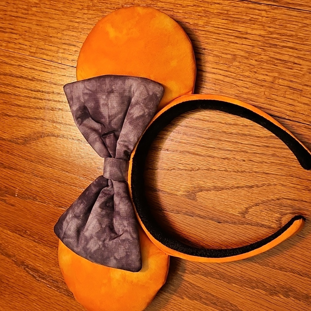 Disney Orange And Black Mickey Ears